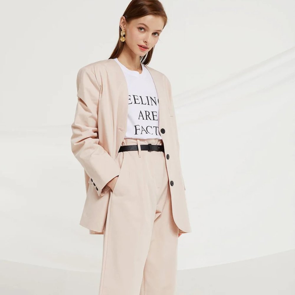 Storets Kaylie Oversized Collarless Blazer